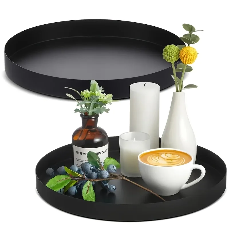 Silk Candle - 1 Adet Modern siyah dairesel ABS