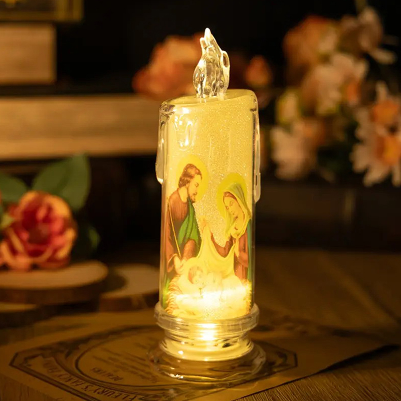 Silk Candle - İsa Meryem Mesih LED Mum Lambası