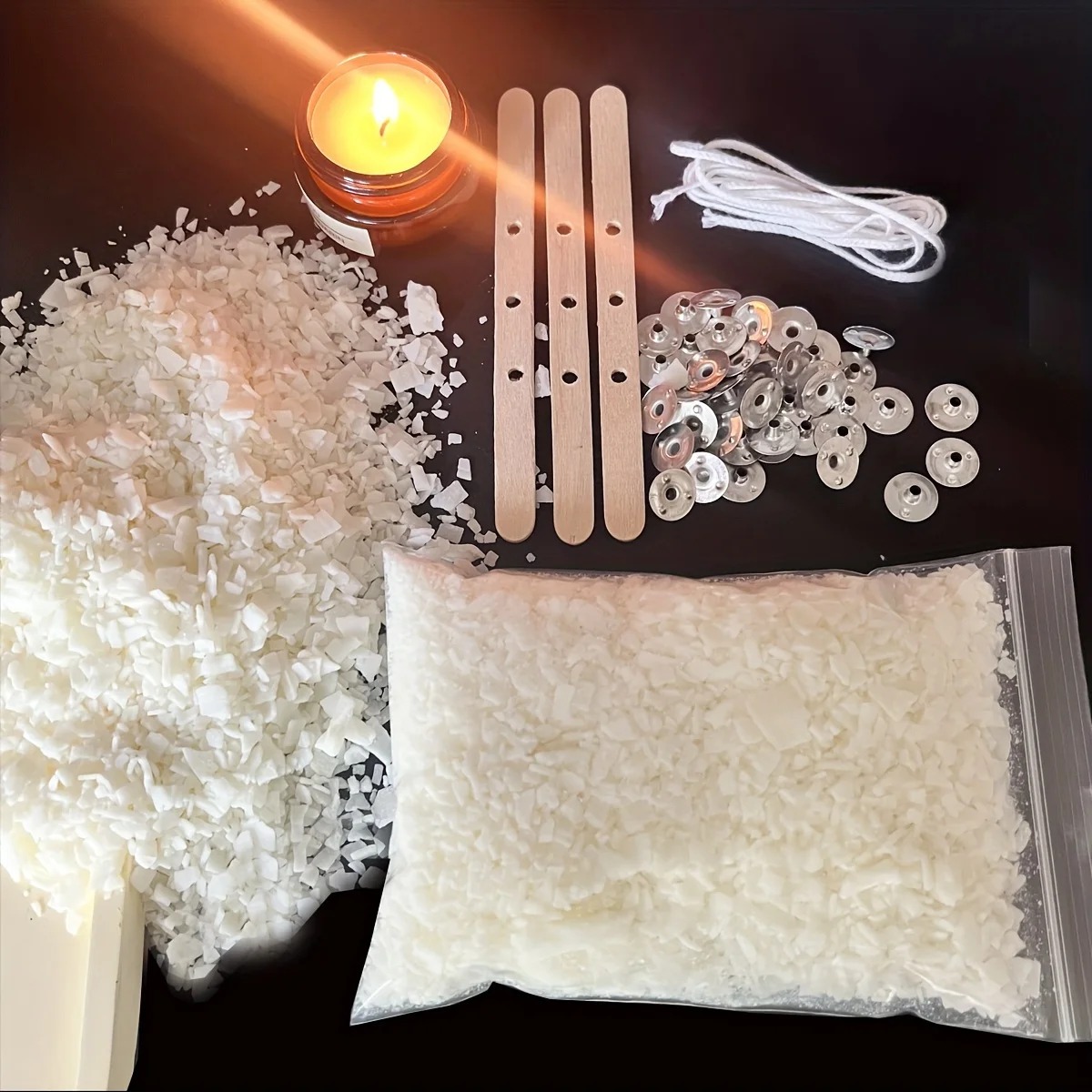 Candle Making Kit - Mum Yapımı Kitleri 100G Soya Balmumu