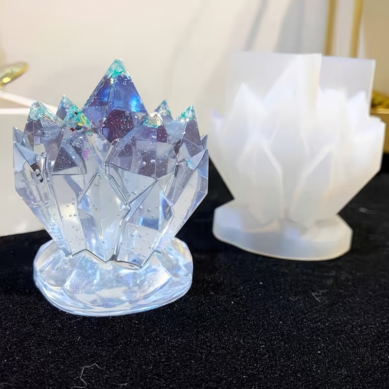 Candle Molds - 1pckristallcluster dekorative silikonform kerze slinger sieraden