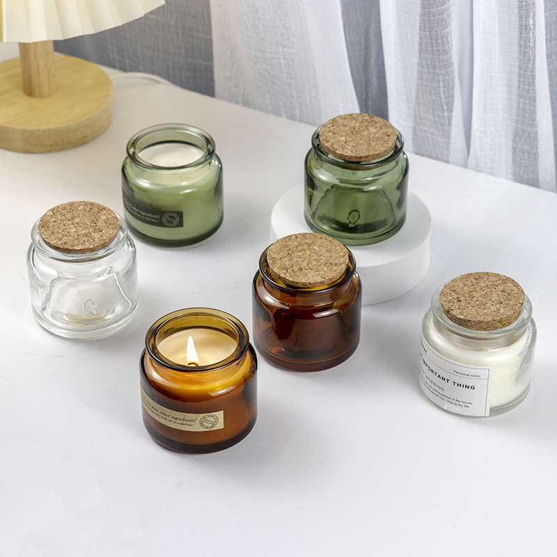 Candle Containers - Retro kahverengi yüksek sıcaklığa dayanıklı el