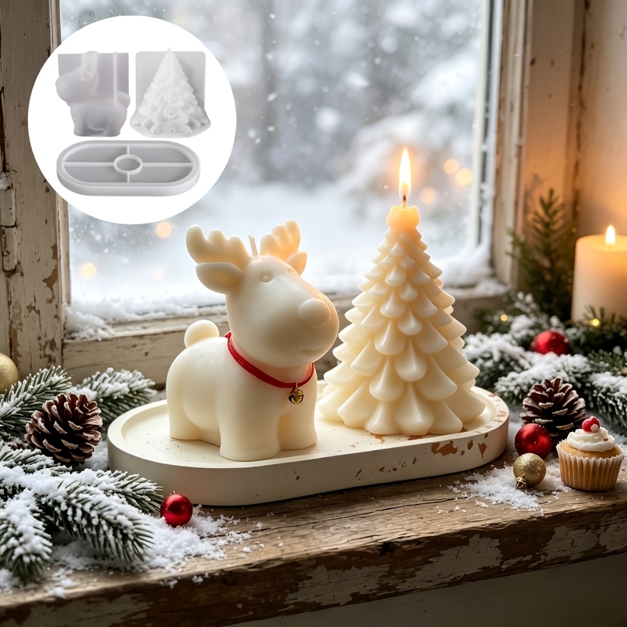 Candle Making Kit - Kil Silikon Kalıp 3 Parça Set: