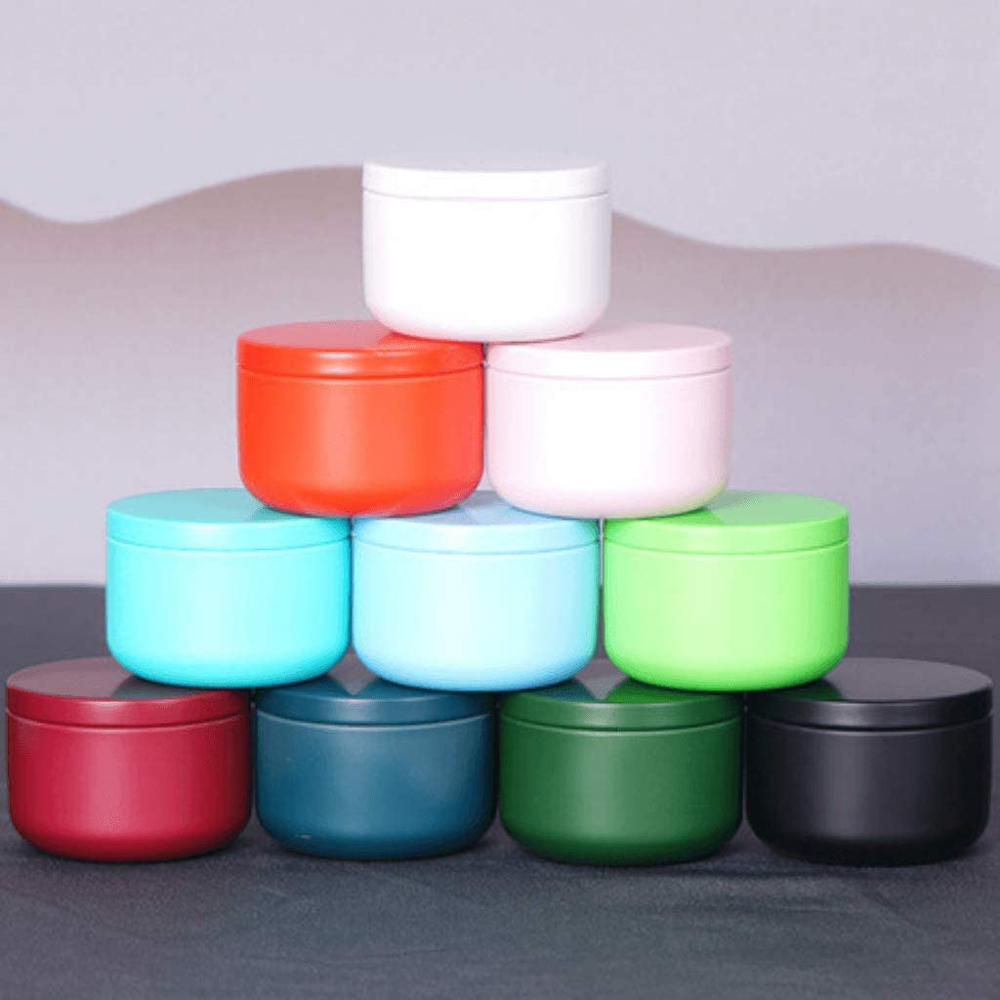 Candle Containers - Hava Geçirmez Kapaklı Çay Kutusu Teneke