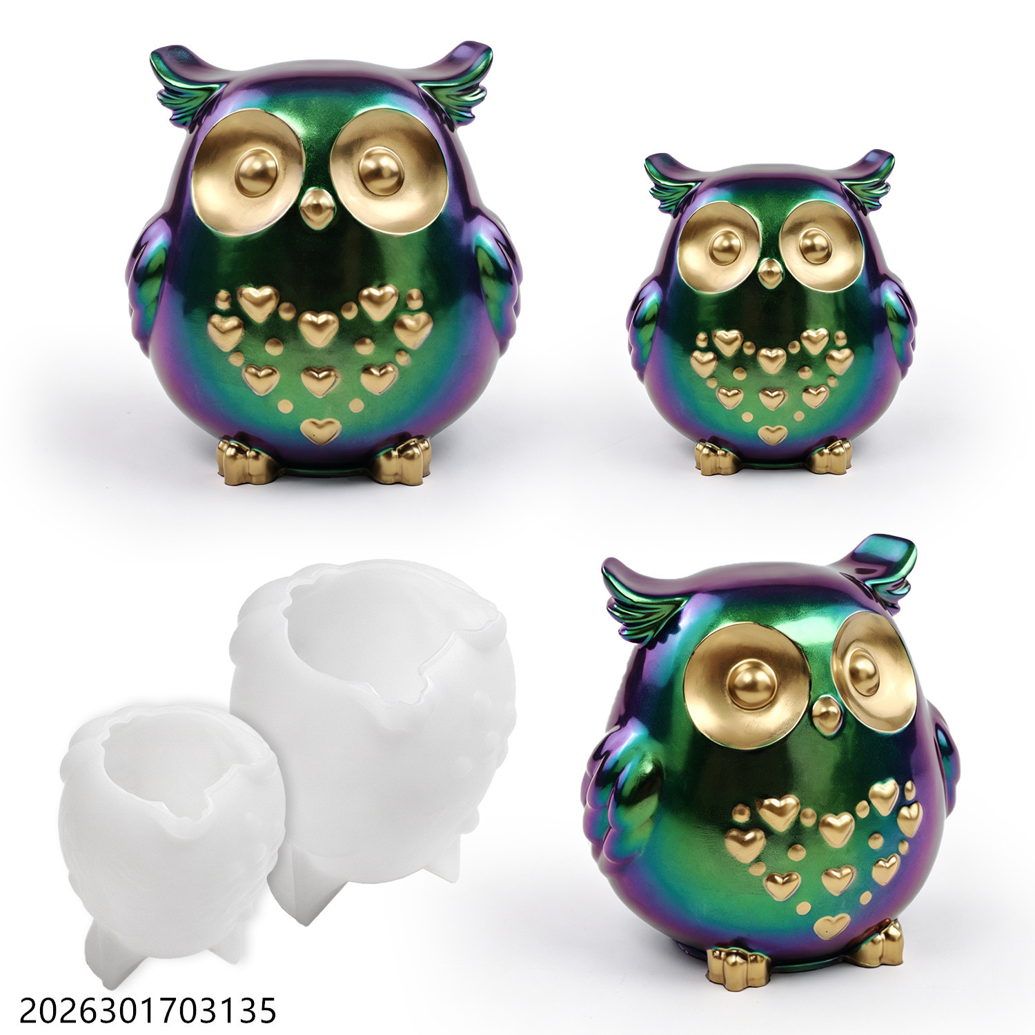 Candle Making Kit - Baykuş silikon kalıp 3D kuş şekli