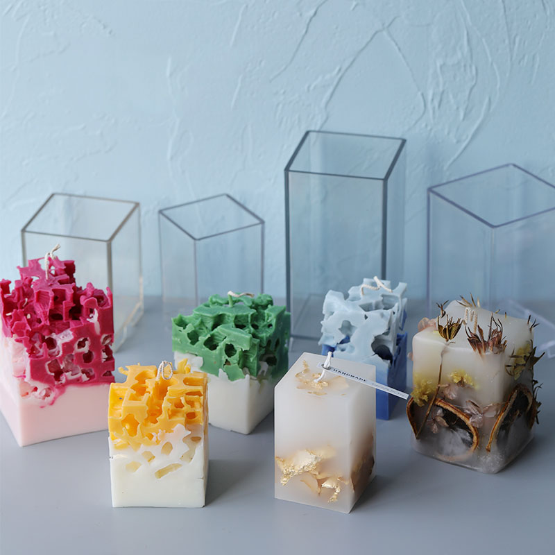 Candle Making Kit - 3D Kare Dikdörtgen Sütun Mum Kalıp
