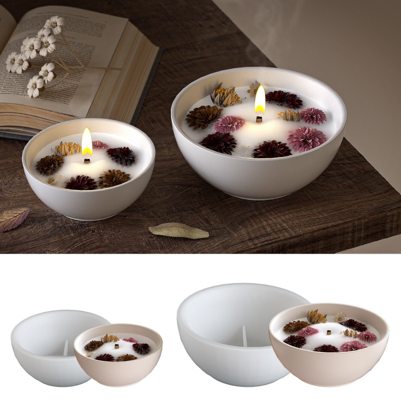 Candle Containers - Yuvarlak Mum Kase Beton silikon kalıp