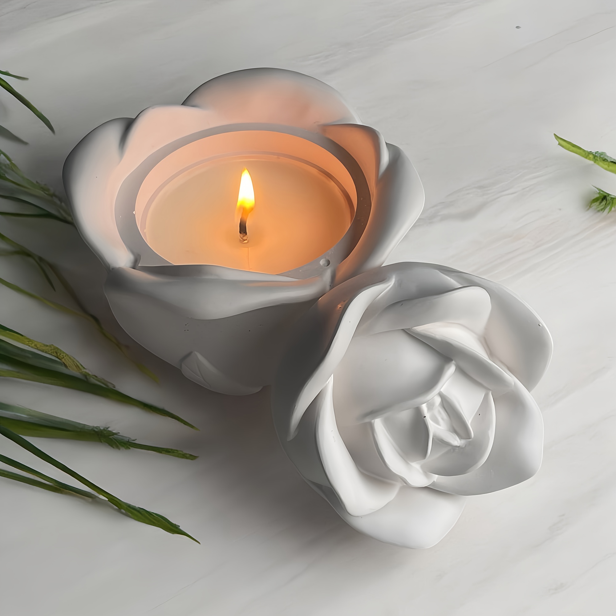 2 Parçalı Gül Şeklinde Silikon - Candle Molds incelemesi ve fiyatı