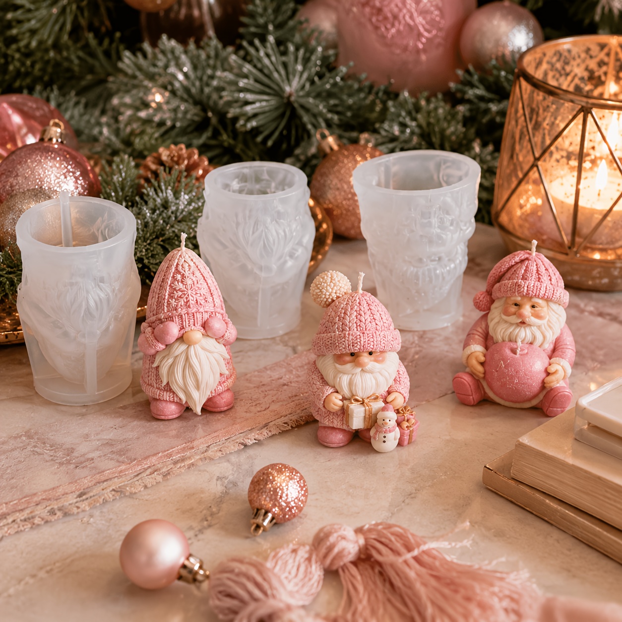 Noel Tatili Gnome Silikon Mum  - Candle Making Kit incelemesi ve fiyatı