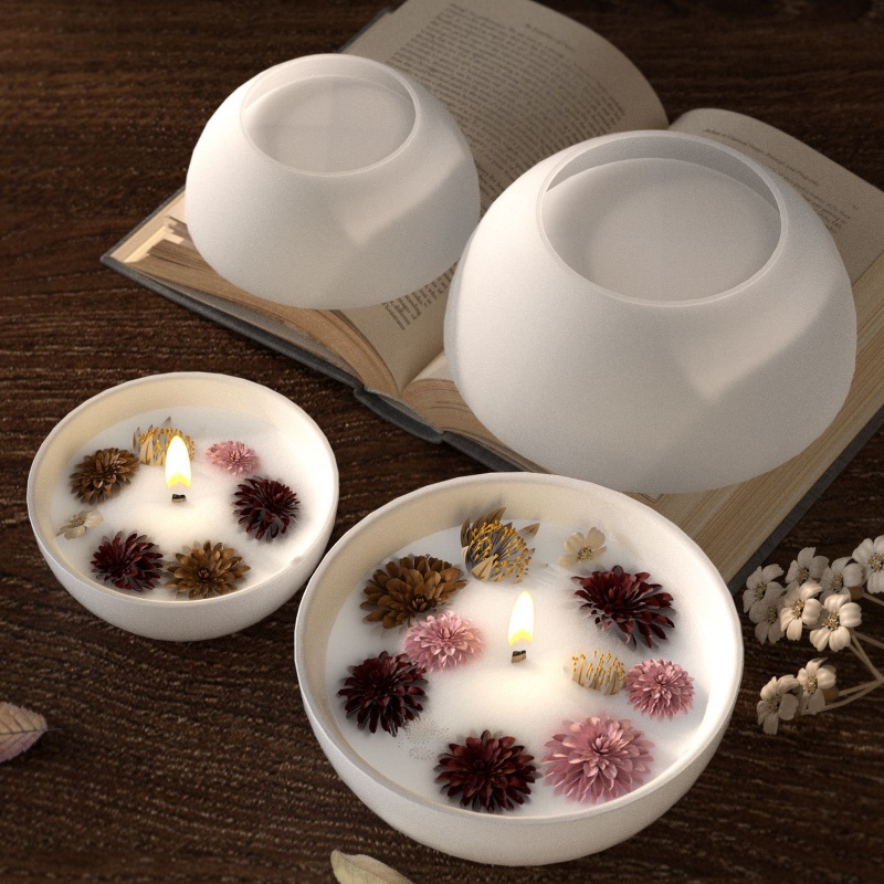 Yuvarlak Mum Kase Beton siliko - Candle Containers incelemesi ve fiyatı