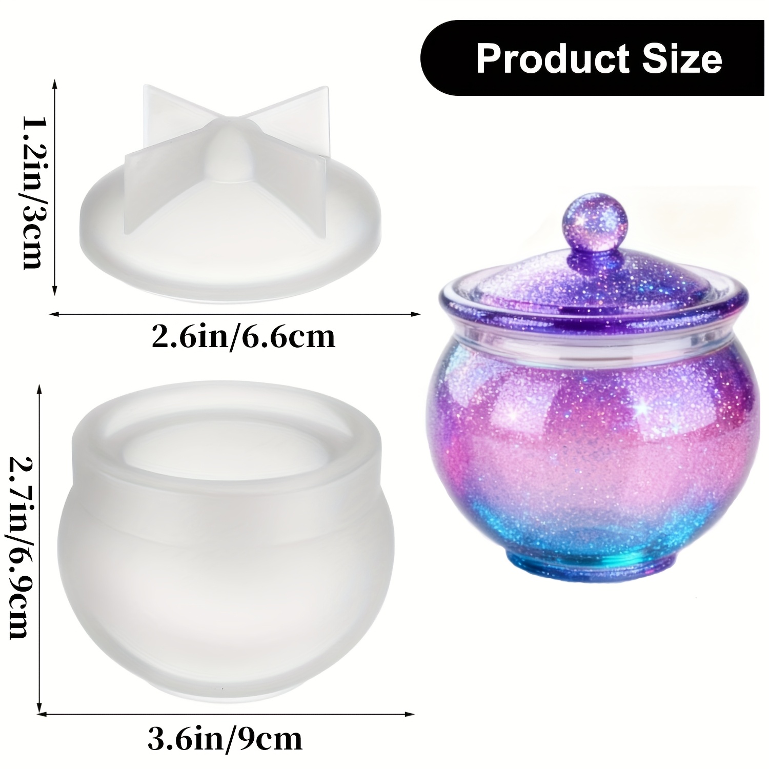 1 takım yuvarlak reçine kalıp  - Candle Containers incelemesi ve fiyatı